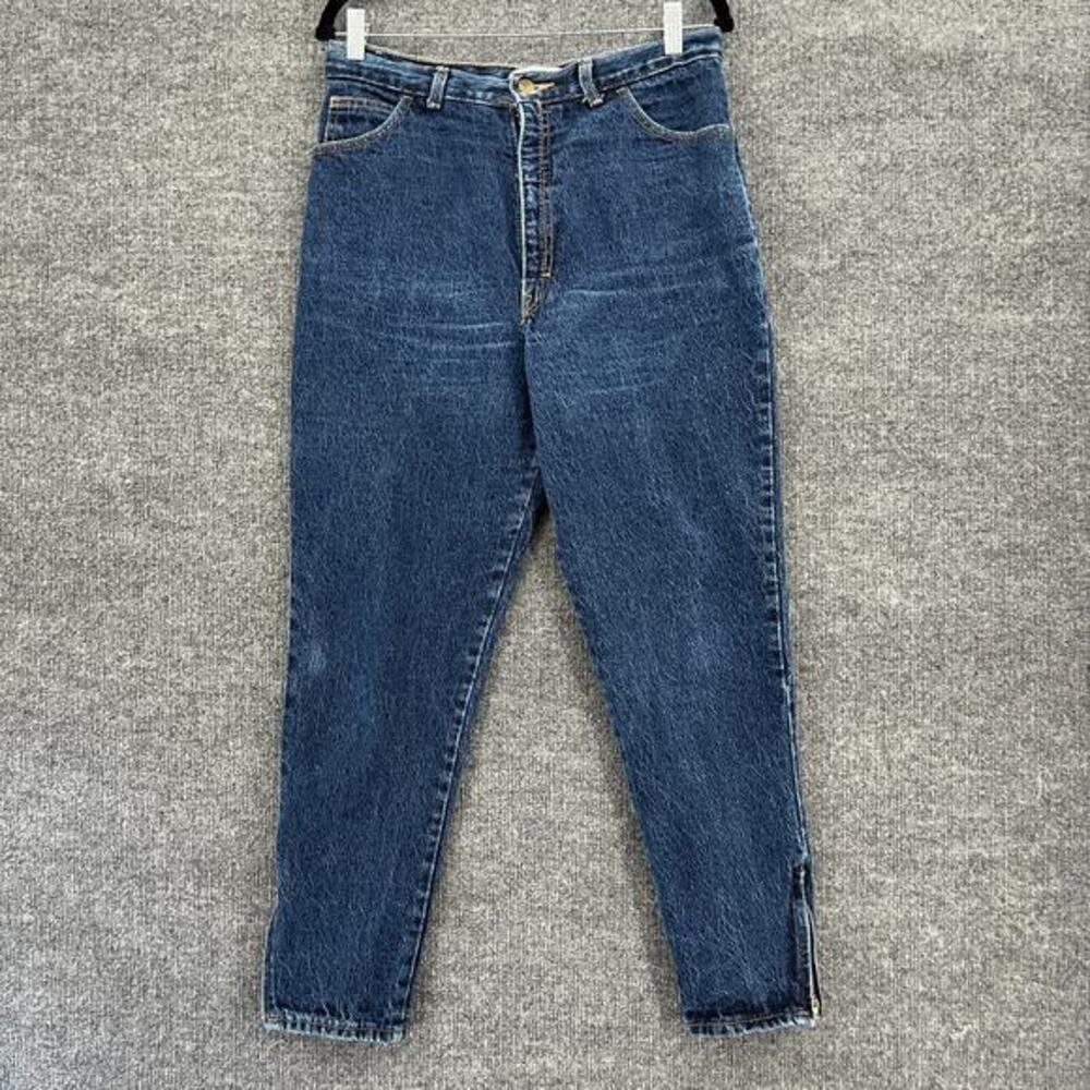 Vintage Bonjour Womens 80s Jeans Size 13 High Waisted Mom Ankle Zipper Tapered